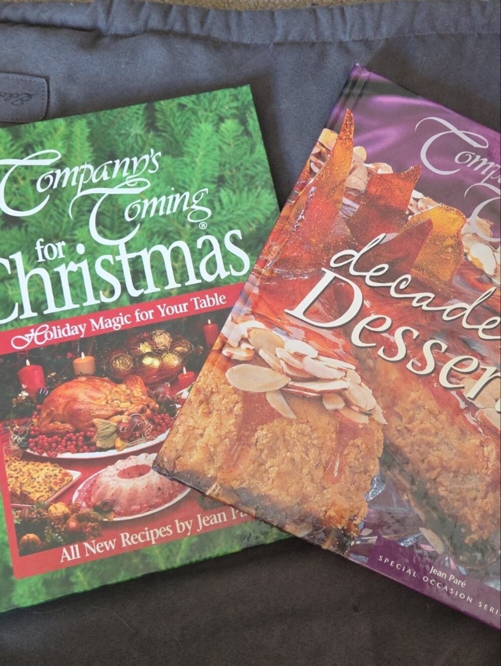 Lands' End Dark Gray Tabletop Cookbooks Stack